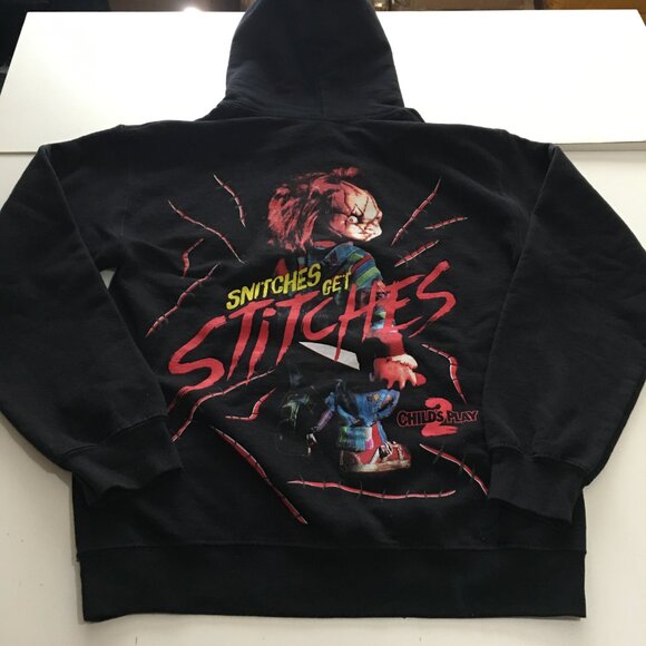 Universal Studios Other - Chucky Snitches Get Stitches Black Hoodie Sweatshirt Universal Studios Small